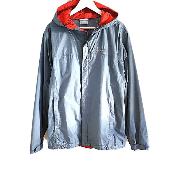 Columbia gray windbreaker rain jacket - Picture 1 of 10